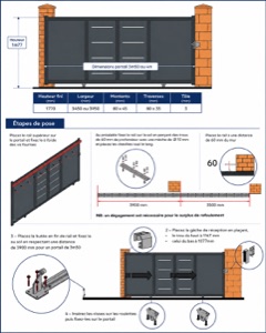 Plan du portail aluminium Lorient coulissant