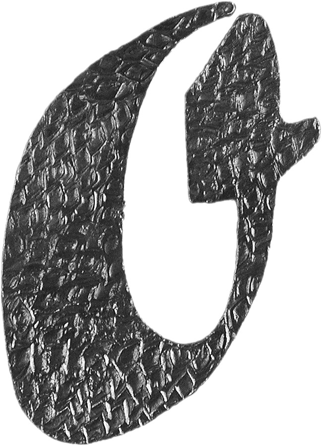 Chiffre 0 d'une hauteur 100mm. Tous les nombres sont en fer forgé. Épaisseur de 3mm.