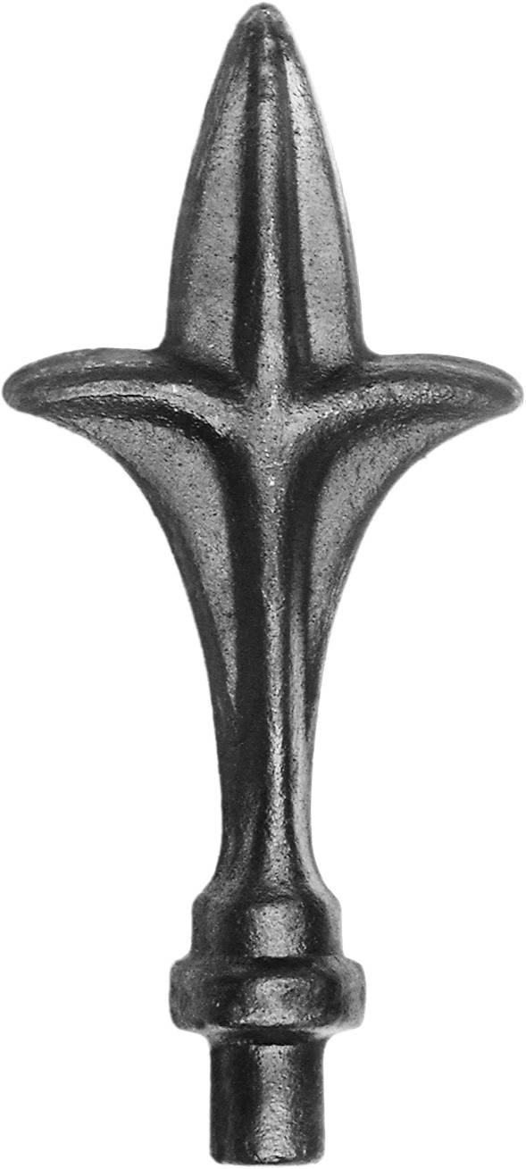 Pointe de lance de 120mm de haut par 60mm de large et avec une base d\'un diamètre de 12mm.