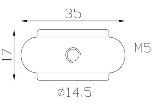 Garniture de barreau en fonte soudable à visser. Taraudée M5. Livrée avec sa vis de fixation. Compatible avec des barreaux de diamètre 14mm. Pour garde corps, rampes et grilles 