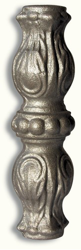 Garniture de barreau en fer forgé à souder. Compatible avec des barreaux de diamètre 14mm.