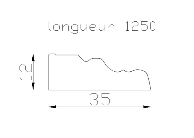 Décor moulures pour tôle de portails  35 x12mm. En fonte soudable.possibilité de percer,tarauder ou coller 