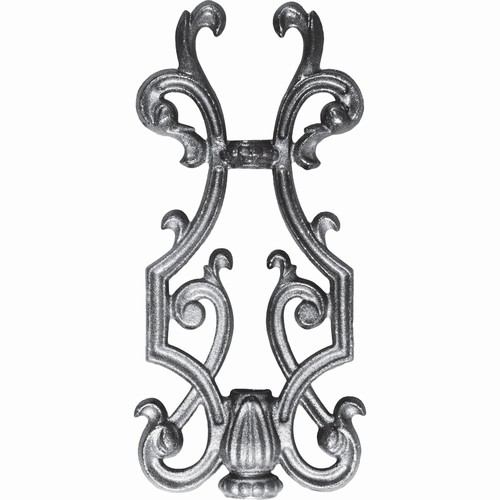 Frise en fonte pour garde corps double face. Hauteur 285mm et Largeur 130mm. Ce panneau décoratif peut être présenté à la verticale, son utilisation est multiple: balcon, terrasse, fenêtre, balustrade... Il apportera un certain cachet et du charme. Fourni brute, à peindre ou à vernir. La fonte est reconnue pour sa solidité, sa durabilité et sa résistance à la corrosion.
