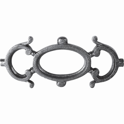 Frise en fonte pour garde corps double face. Hauteur 125mm et Largeur 275mm. Cet élément décoratif peut être présenté à l'horizontale ou à la verticale, son utilisation est multiple: balcon, terrasse, fenêtre, balustrade... Il apportera un certain cachet et du charme. Fourni brute, à peindre ou à vernir. La fonte est reconnue pour sa solidité, sa durabilité et sa résistance à la corrosion.