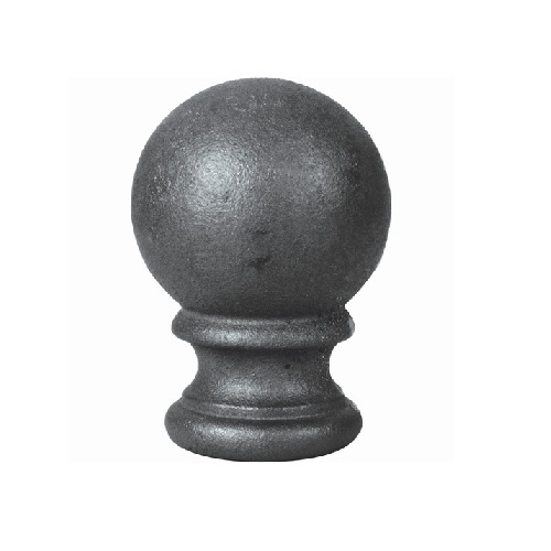 Boule en fonte sur un pommeau estampé avec un diamètre de 90 et d'une base de 70mm . Finition brute sans peinture