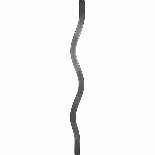 Barreau en fer forgé avec vagues en carré de 14x14mm, en fer forgé. Hauteur 650mm. Fixation par soudure. Il trouvera son utilité dans la fabrication d'un garde corps de terrasse ou de balcon ou même une clôture en apportant de la sécurité. Fourni brut, à peindre ou à vernir. Le détail de la torsade apportera de l'élégance à votre fabrication.