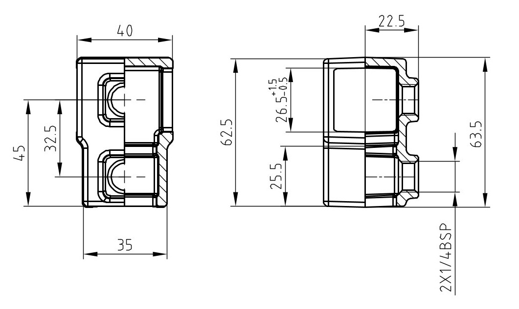 Découvrez notre connecteur en T robuste et professionnel, spécialement conçu pour assembler rapidement et solidement des tubes carrés en acier de 25 x 25 mm. Fabriqué en fonte galvanisée à chaud de haute qualité, ce connecteur offre une excellente résistance à la corrosion et une durabilité exceptionnelle, idéale pour une utilisation en intérieur comme en extérieur. Caractéristiques principales :  Compatible avec tubes carrés 25x25 mm Forme un raccord en T parfait. Dimensions du connecteur : 62 mm de large × 40 mm de haut Finition galvanisée anti-corrosion 2 vis à tête creuse (hexagonale) incluses pour une fixation sécurisée Montage simple et rapide sans soudure Construction massive et rigide  Utilisations courantes :  Structures métalliques Portails et clôtures Échafaudages légers Mobilier industriel ou DIY Abris, pergolas et carports Aménagements de garage ou atelier  Ce connecteur en T est la solution idéale pour tous vos projets de construction modulaire en tubes carrés. Sa finition galvanisée lui permet de résister aux intempéries, tandis que les vis à tête creuse assurent un serrage puissant et discret. Conseil de montage : Insérez les tubes dans le connecteur et serrez fermement les deux vis Allen (clé non fournie) pour une liaison parfaitement rigide.
