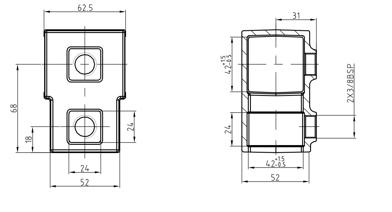 Découvrez notre connecteur en T robuste et professionnel, spécialement conçu pour assembler rapidement et solidement des tubes carrés en acier de 40 x 40 mm. Fabriqué en fonte galvanisée à chaud de haute qualité, ce connecteur offre une excellente résistance à la corrosion et une durabilité exceptionnelle, idéale pour une utilisation en intérieur comme en extérieur. Caractéristiques principales :  Compatible avec tubes carrés 40x40 mm Forme un raccord en T parfait Dimensions du connecteur : 60 mm de large × 90 mm de haut Finition galvanisée anti-corrosion 2 vis à tête creuse (hexagonale) incluses pour une fixation sécurisée Montage simple et rapide sans soudure Construction massive et rigide  Utilisations courantes :  Structures métalliques Portails et clôtures Échafaudages légers Mobilier industriel ou DIY Abris, pergolas et carports Aménagements de garage ou atelier  Ce connecteur en T est la solution idéale pour tous vos projets de construction modulaire en tubes carrés. Sa finition galvanisée lui permet de résister aux intempéries, tandis que les vis à tête creuse assurent un serrage puissant et discret. Conseil de montage : Insérez les tubes dans le connecteur et serrez fermement les deux vis Allen (clé non fournie) pour une liaison parfaitement rigide.