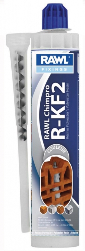 Cartouche de résine polyester 310 ml. ton pierre pour fixations pivots  106251