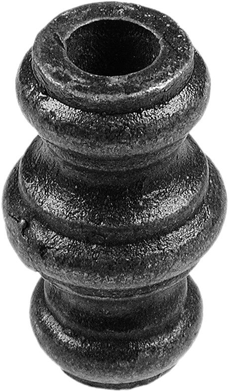 Garniture de barreau en fer à souder. Compatible avec des barreaux de diamètre 16mm.  Largeur 50 mm. Hauteur 75 mm Pour décoration de grilles,portails,clotures