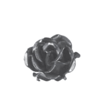 Décor rose H47 Ø60 mm ép 1,5 mm