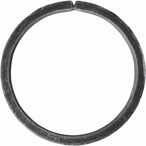 Cercle en fer forgé d'un diamètre de 110mm en fer plat de 12x6 mm.
