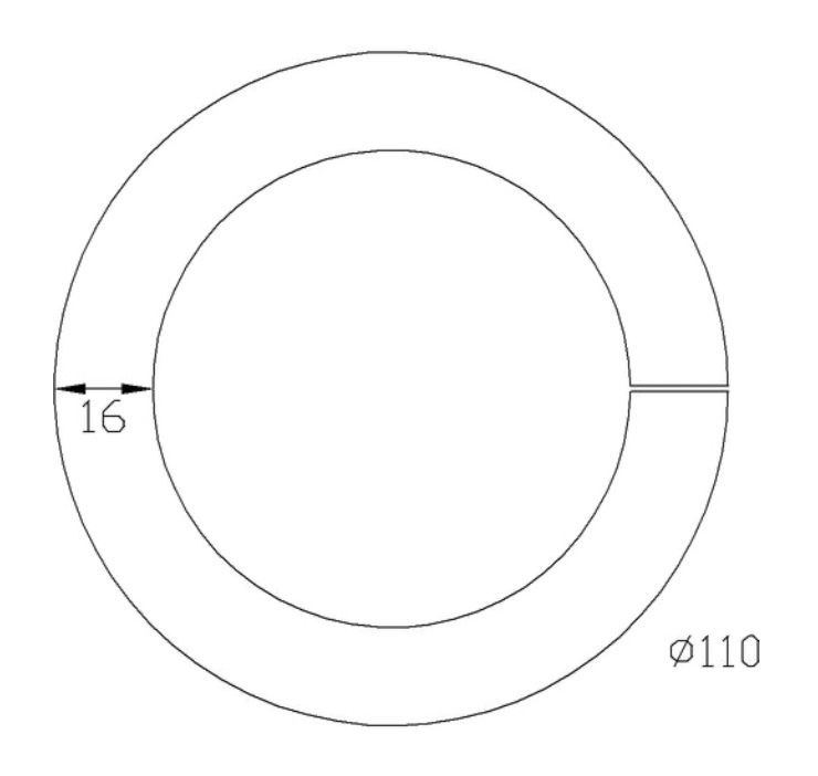 Cercle décoratif, en fer forgé. Diamètre 1&0mm profilé en carré de 16mm. Fixation par soudure. Permet de décorer avec un style art moderne votre fabrication en fer forgé, portail, clôture, pergola, mais également permet de renforcer la sécurité, en diminuant le vide entre barreau, ou d'augmenter le soutien. Fourni brut, à peindre ou à vernir pour protéger contre la corrosion.