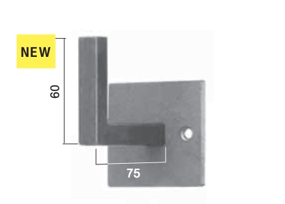 Support pour main courante 60X60 mm - Fer carré 12 mm . Platine ép 5 mm 