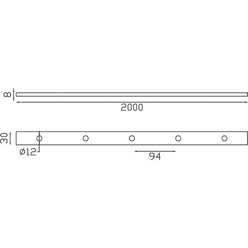 Barre trouée en acier : l'élément idéal pour vos projets de ferronnerie, offrant à la fois élégance et robustesse. Cette barre de 2000mm de long est composée de 17 trous rond de 12mm espacés uniformément, avec un vide de 94mm entre eux pour une intégration parfaite des barreaux. La conception de la barre (Plat de 30x8mm), assure une finition soignée et une installation sécurisée. Parfaite pour créer des grilles de fenêtre, des balustrades, des garde-corps, ou encore des portails et clôtures, elle allie esthétique et fonctionnalité. Chaque barre en acier de haute qualité est conçue pour durer, résistant aux intempéries et à la corrosion. La facilité d'installation et la polyvalence de ce produit en font un choix privilégié pour les artisans et les bricoleurs. Apportez une touche de sécurité et de style à votre demeure avec notre barre trouée, un choix de prédilection pour ceux qui cherchent à allier qualité et esthétique dans leurs projets de ferronnerie. Prévoir une tolérance de 1 à 2mm pour chaque cote.