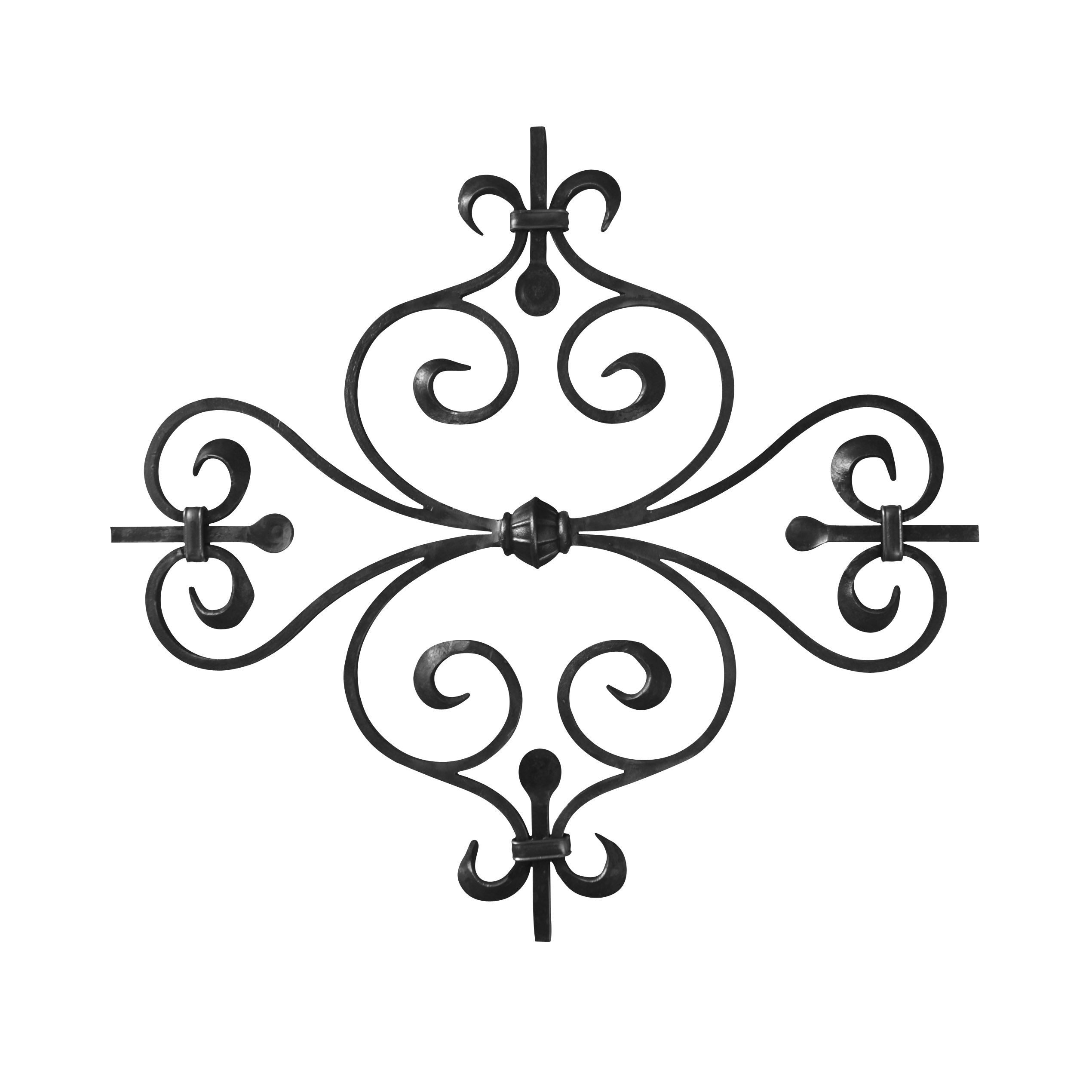 Panneau décors volutes avec garniture pour grilles portes et portails