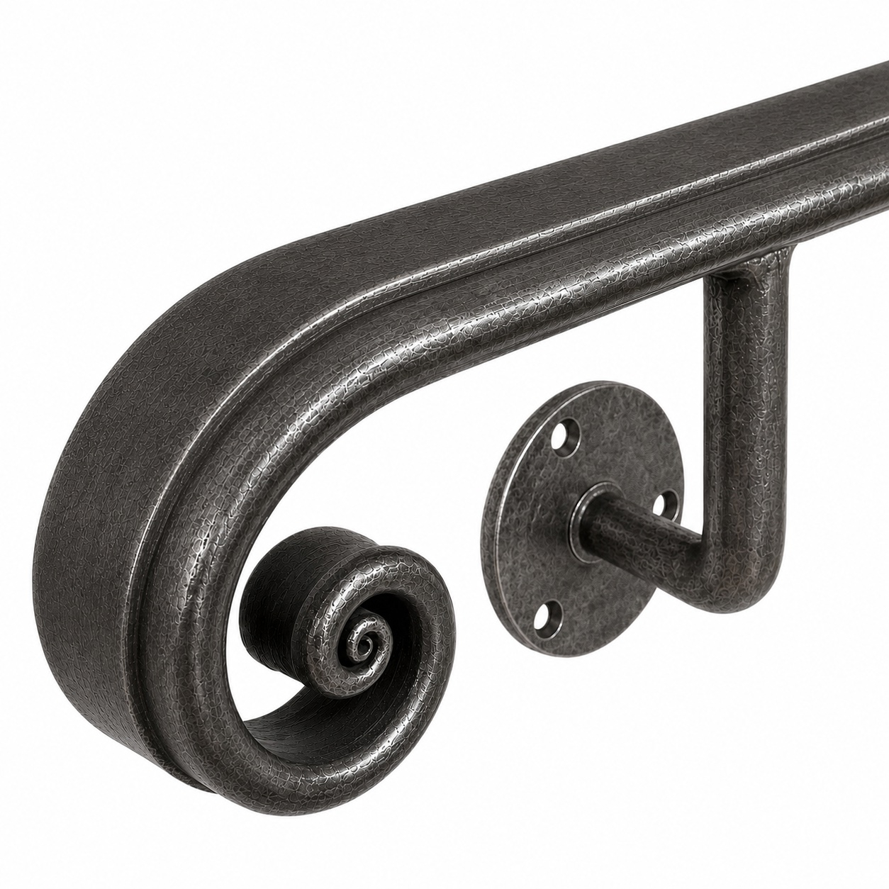 Départ ou arrivée de main courante moulurée creuse, en fer forgé. Hauteur 110mm Longueur 330mm largeur 40mm et épaisseur 10mm, gorge creuse de 20mm. Element de finition idéal pour votre rampe d'escalier ou votre garde corps, par exemple, avec une utilisation aussi bien en intérieur qu'en extérieur. Fixation pour soudure. Fournie brut, à peindre ou à vernir avec un produit adapté contre la corrosion. Compatible avec la main courante de référence 18031.
