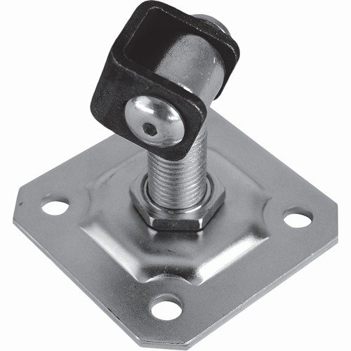 Gond sur platine avec écrou qui permet le réglage horizontal du portail à battant. Platine carrée de longueur 100mm, entre axe des 4 perçages 65mm, tige filetée en M22. Fixation côté portail sur tube de largeur minimum de 40mm et côté support à visser par 4 vis (non fournis). Les gonds sont indissociables des crapaudines ou des pivots qui permettent de faire pivoter le battant sur son axe.