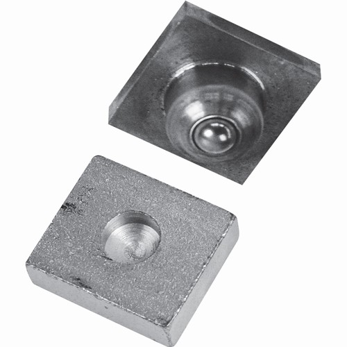 Pivot à bille inférieur pour portail à souder sur un tube ou carré plein de 35x35. Pour limiter les frottements lors de l\'ouverture d\'un portail. Fourni avec une plaque de base de 70x60x20mm.