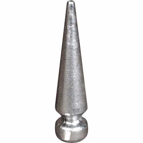 Pointe de lance Alu 112x - Base Ø26  mm . Fixation par colle bi composant