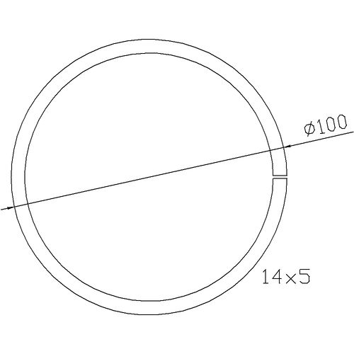 Cercle alu Ø100 - Plat 14x5 mm 