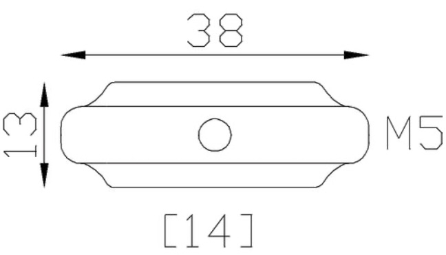 Garniture de barreaux carrés, en flaiton. Compatible avec des barreaux de largeur 14mm. Hauteur 13mm largeur 38mm. Cette bague d'apparence sobre ornera vos barreaux de grilles de défense, portails, escaliers par exemple. Fixation facile, par vis BTR M5. Finition: polie vernie.