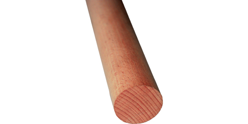 Main courante de 2000mm de long en bois MOABI pour un usage extérieur. Diamètre de 42mm.