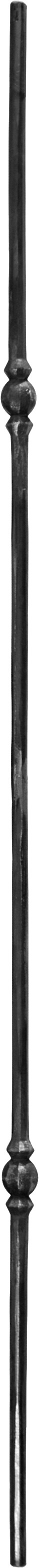 Barreaux à facettes rond de 10-12  mm amincis double décors boules  H1000 . Largeur 25 mm 