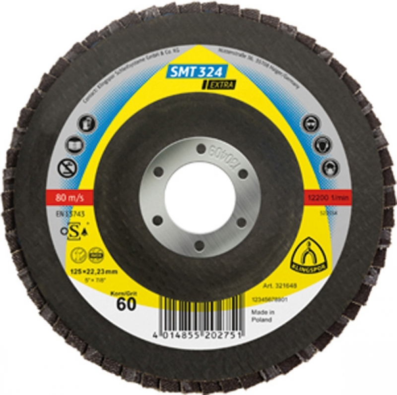 Disque à Lamelles abrasif Diamètre 125 Grain 40. Pour métaux idéal travaux de finition décrassage après soudures
