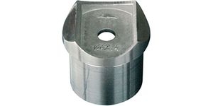 Support de main courante pour un tube d'un diamètre de 42.4mm. En inox 316.