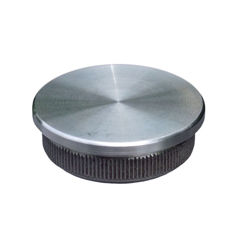 Finition pour tube rond de diamètre 42,4mm, bouchon, effet plat. Hauteur visible 3mm hauteur totale 15mm, largeur 42,4mm. En inox 316. À insérer dans le tube et à coller (colle non fournie). Permet d'être utilisé en intérieur comme en extérieur et même en bord de mer. Existe en version inox 304 (ref 30300) et en version Ø48,3mm (ref 30301).