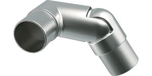 Connecteur droit de 0 à 70° pour un tube d'un diamètre de 42.4mm et d'une épaisseur de 2mm. En inox 316.