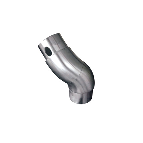 Connecteur de main courante ronde, réglable, effet arrondi. Longueur totale d'un côté 50mm, longueur du manchon 25mm, compatible avec des tubes ronds en inox de diamètre 48,3mm. En inox 304. À manchonner dans les tubes et à coller avec une colle bi composant. Préconisé pour un usage en intérieur, ne pas utilisé en bord de mer. Existe en version inox 316 (ref 3042016) et en version pour tube de 42,4mm (ref 30420).