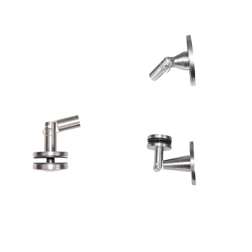 Supports pour Marquise en Verre 16. Lot de trois pièces. En inox 316.