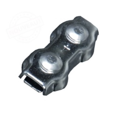 Bloque câble de 6mm de diamètre. En inox 316.