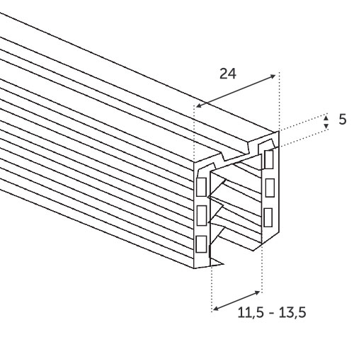 Caoutchouc pour verre 20.76 à 21.52 mm - Long 2500 mm . Joint en caoutchouc pour une main courante en inox 316 doit être mise en place sur les plaques de verre d'épaisseur de 20,76mm a 21,52 mm afin d'être plaquée par la main courante inox référence 3084016.