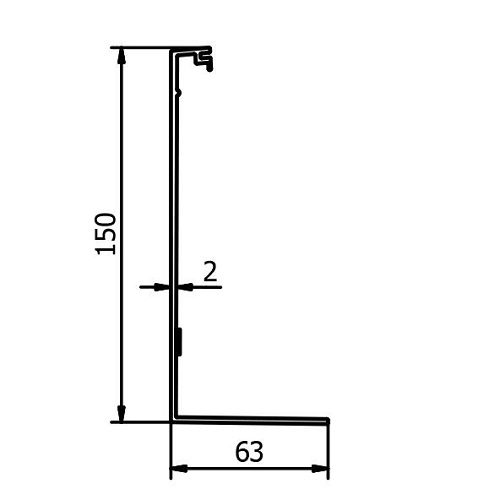 Habillage aluminium anodisé pour profil 308510 . Cet habillage sert à recouvrir les profils pour fixation à l'anglaise 308510. Il permet de cacher les trous de fixations. La face intérieure est munie d'une bande de colle très adhésive protégée par une petite bande de papier. Après avoir enlevé la bande protectrice, l'habillage se met en place en un instant. Nous vous conseillons de réaliser cette mise en place avec précautiont une fois collée, il est très difficile de l'enlever et de modifier sa position. 