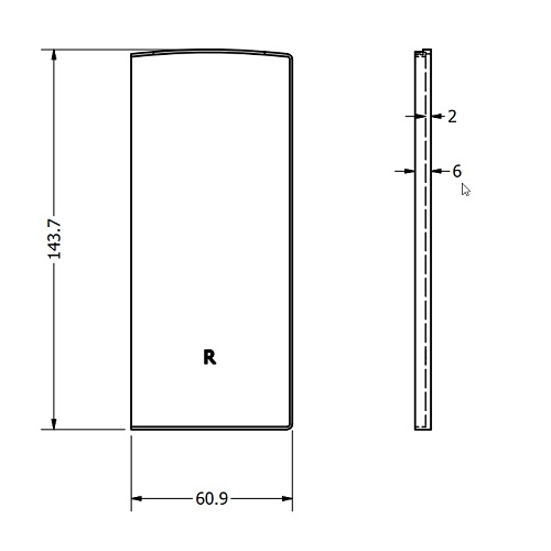 Cache de finition droit pour profilé 308510 . Cet embout de finition sert de cache pour habiller les extrémités d'un profilé en U aluminium Il convient aux deux extrémités du profilé et pourra être recoupée en fonction de l'angle de l'escalier La face intérieure est munie de deux bandes de colle très adhésives protégées par une petite bande de papier. Après avoir enlevé les deux bandes protectrices, le cache se met en place en un instant aux extrémités du profilé. Toutefois, nous vous conseillons de réaliser cette mise en place avec précaution. Hauteur 144mm - Largeur 613mm - Epaisseur 6mm . Matière : aluminium anodisé