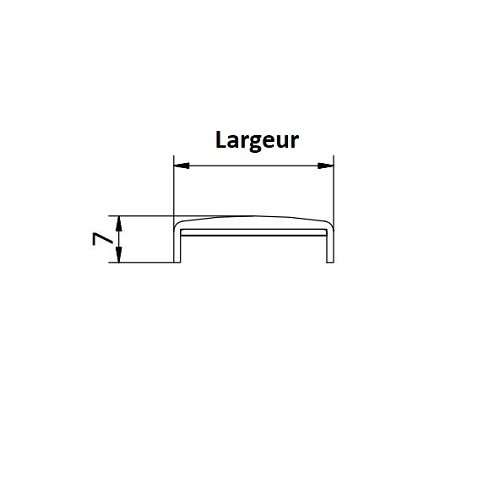 Protection vitrage auto adhésive verre de 16.76-17.52 - Long 2000 mm - Larg 20 mm . Ces protections en aluminium adhésives doivent être collées sur la partie supérieure des verres une fois mis en place. Elles correspondent aux verre d'épaisseur 16,76 ou 17.52mm.