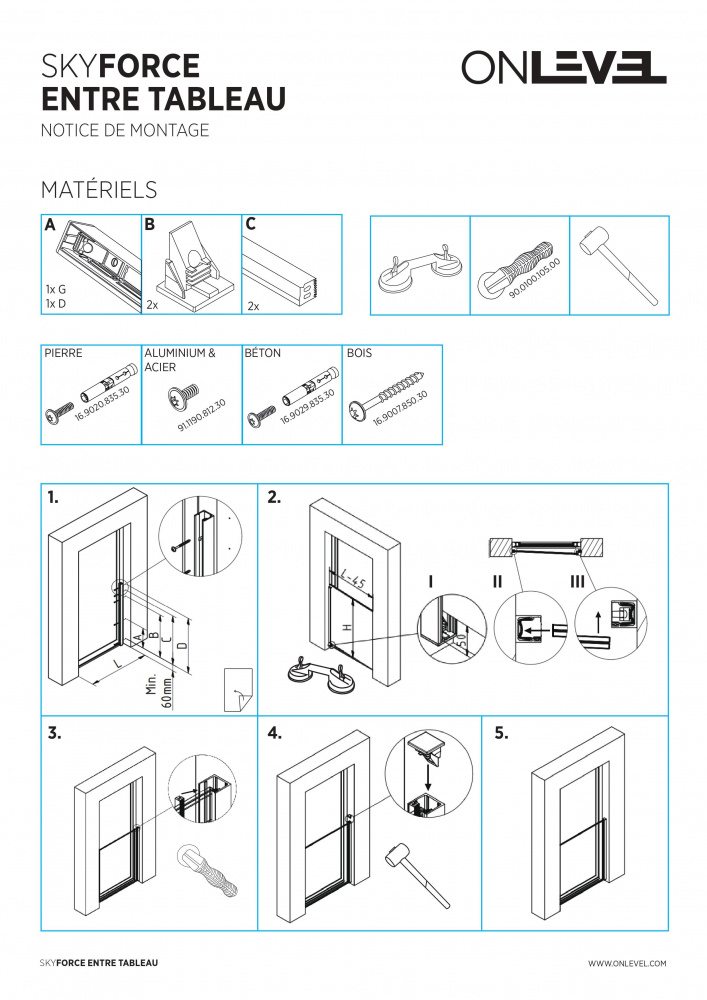 Kit pour verre 12.76 mm  pose en tableau . H 1000 mm . Largeur 35 mm - Epaisseur 37 mm . Recoupable deux profilés . livré  complet avec 2 embouts et profilés de recouvrement Hors Verre . Matière Alu anodisé . Fixation sur encadrement acier,alu,bois ,béton