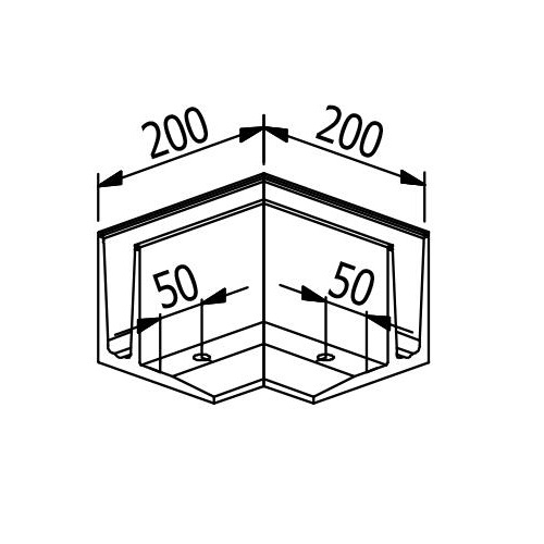 Angle extérieur 90° pour profil 308620 . Cet angle permet d'habiller les angles de garde corps en verre réf 308620. Utilisable en intérieur comme en extérieur, il résiste aux charges linéaires d’1 kN et convient aux épaisseurs de verre comprise entre 12,76 et 21,52 mm. Cet angle extérieur 90° aluminium, avec finition satinée est destiné à être fixé au sol en décalé. Il est percé de 2 trous ø14mm pour une fixation verticale au travers du profil.Pour parfaire le montage, utiliser un kit d'assemblage permettant la pose en fonction de l'épaisseur du verre : ref 308530pour verres épaisseur 12,76mm (66.2) ref 308531 pour verres épaisseur 16,76mm (88.2) ref 308532 pour verres épaisseur 17,52mm (88.4) ref 308533 pour verres épaisseur 20,76mm (1010.2) ref 308534 pour verres épaisseur 21,52mm (1010.4).