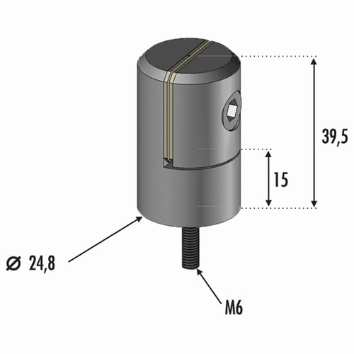 Pince à tole de 1.5 à 4mm d'épaisseur. Fixation sur un plat. En inox 304.