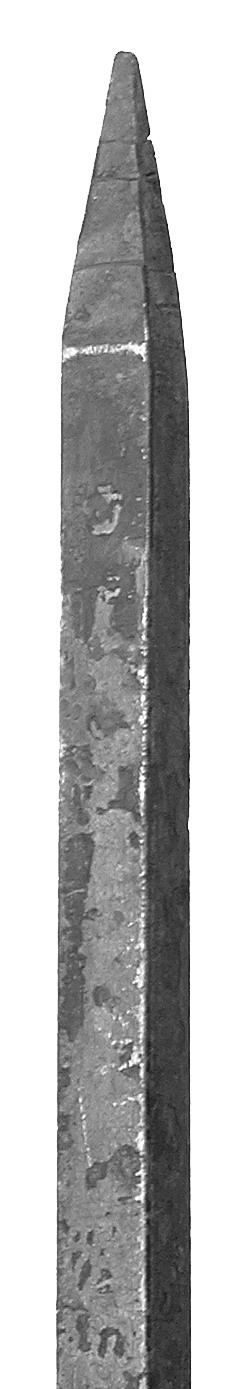 Pointe de lance carré de 16 mm - hauteur 200 mm