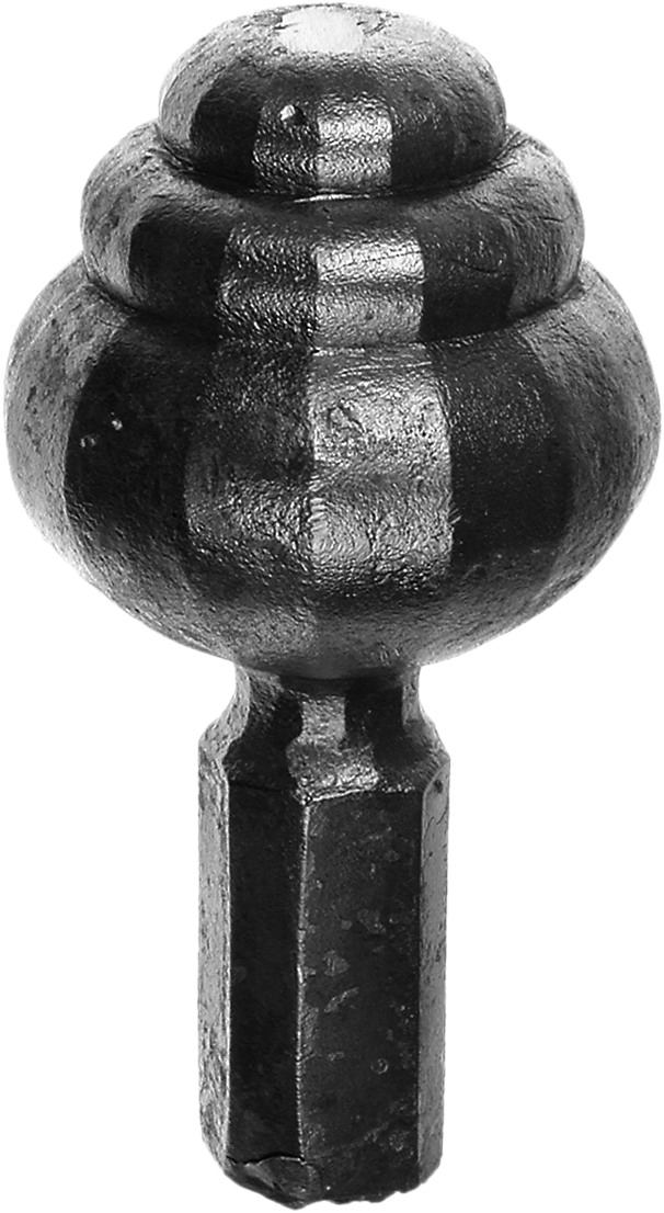 Boule de départ de rampe. Base carré de 25mm. Hauteur 135