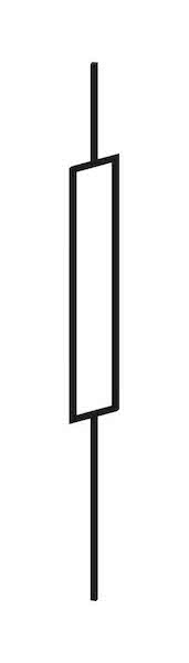 Barreau <b>version incliné</b> design en carré de 12mm et de 1150mm de hauteur. Idéal pour une rampe.