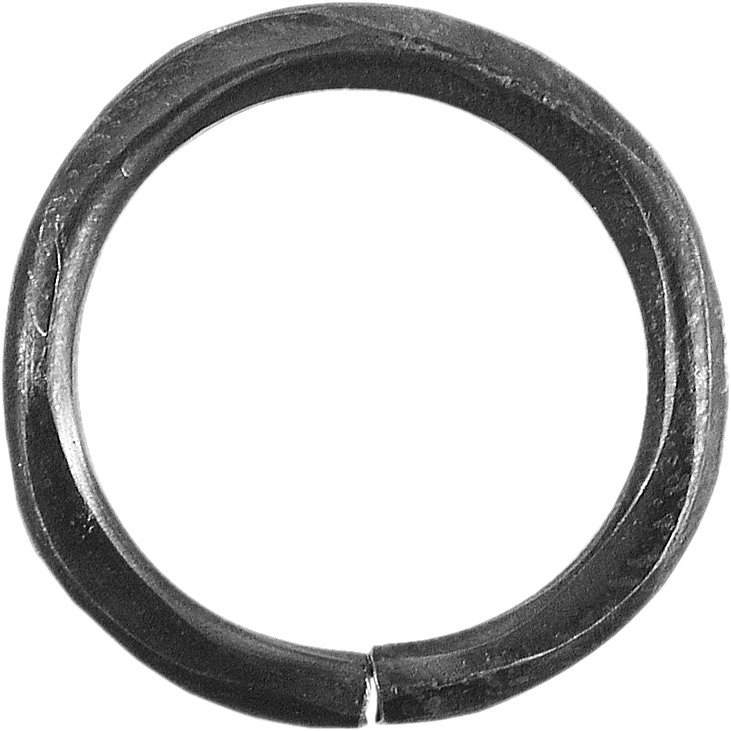 Cercle d’un diamètre extérieur de 150mm. Fer Forgé en section ronde de 12mm martelé.