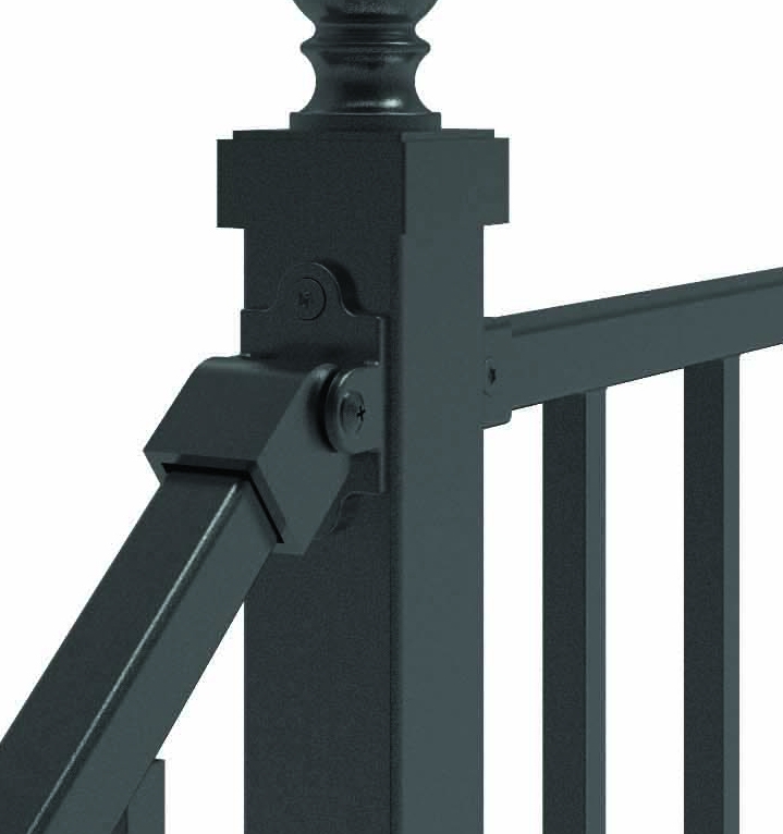 4 supports réglables verticalement pour une rampe inclinée à fixer sur un poteau. Inclinaison possible : +/- 60°. Compatible avec le poteau 64PB5011B et les panneaux 64FR10B, 64FRC10B et 64ARP10B. Vendu par lot de 4 pièces, avec des attaches en métal et en bois.