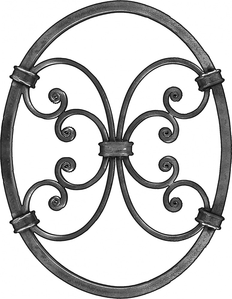 Panneau décors volutes 320 mm x 250 mm - cercle carré 12 mm 