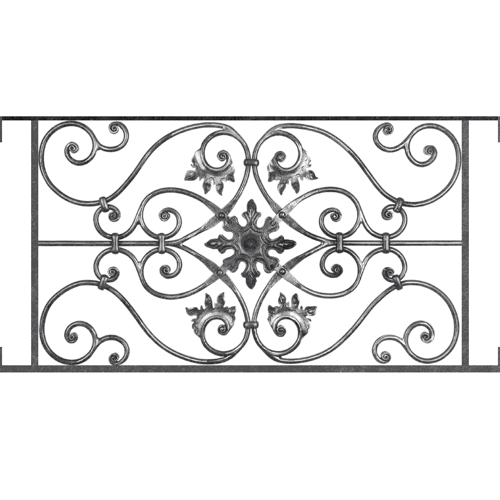 Appui de fenêtre décoratif modèle APF-AF002 en fer forgé. Idéal pour sécuriser un tableau de fenêtre en maison ou bâtiment. Fabrication sur mesure dans notre atelier en France. Structure robuste en acier carré plein de 14 mm. Motif central forgé de 830 mm de long et 480 mm de haut. Hauteur finie de l’appui : 502 mm. Décor forgé référence #158003, positionné au centre. Main courante esthétique ajoutée sur la partie supérieure. Ornements traditionnels en fer forgé. Produit conçu pour durer et résister aux intempéries. Choix de la longueur personnalisée selon votre ouverture. Choix de la méthode de pose : à visser ou à sceller. Compatible avec la plupart des tableaux de fenêtres anciens ou modernes. Finition brute prête à peindre ou à traiter à votre convenance. Idéal pour renforcer la sécurité sans perdre le charme du fer forgé. Fabrication à la commande pour une qualité artisanale optimale.

Photos non contractuelles qui montrent le style du modèle, la composition exacte est ajustée pour correspondre à votre format.