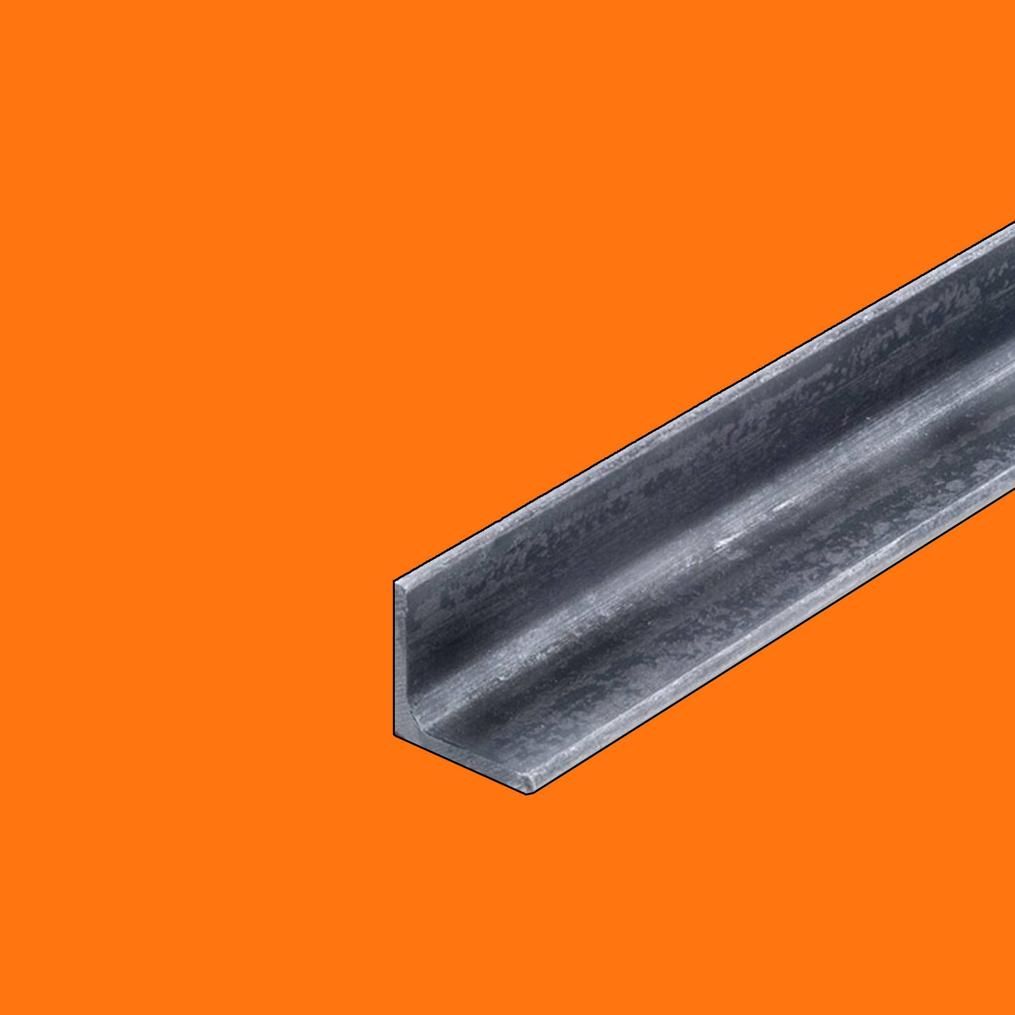Cornière égale aluminium brut 10 x 10 mm, 2 m